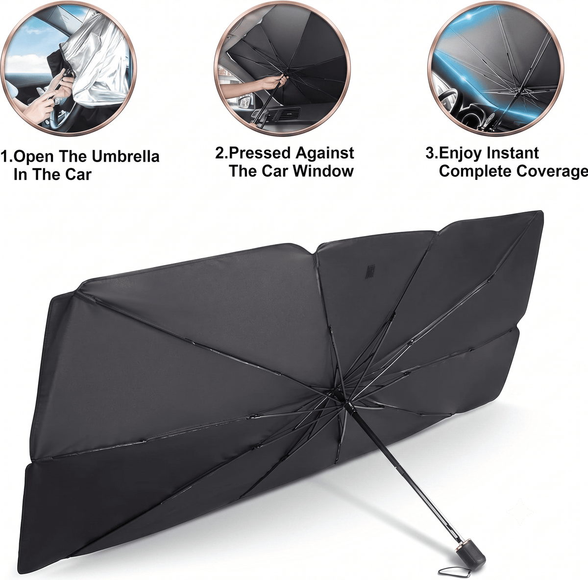 Foldable Car Windshield Sun Shade Umbrella